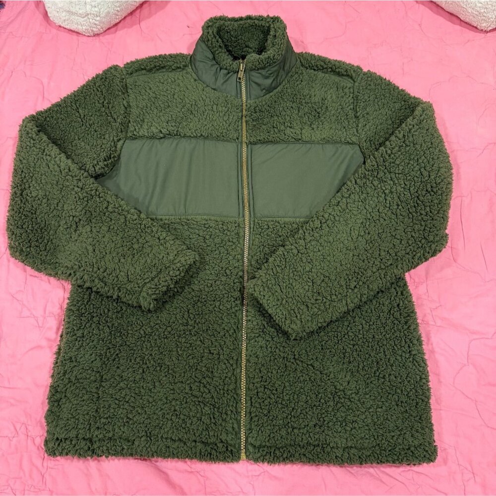 weatherproof, vintage green olive, fleece Size L